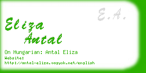 eliza antal business card